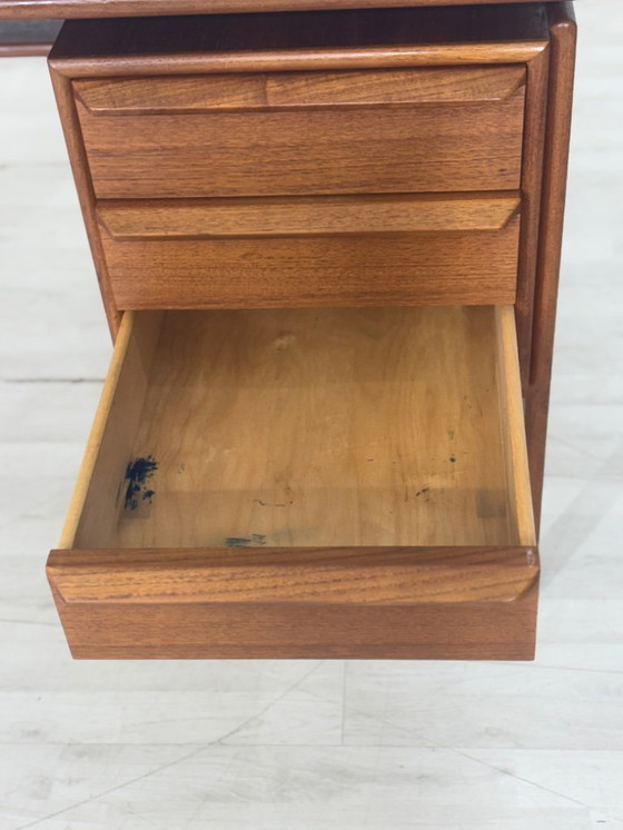 Image 1 of Danish teak desk freestanding office desk Henning Kjaernulf