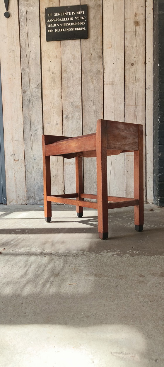 Image 1 of Hague Amsterdam School 1920s Art Deco New Objectivity stool piano stool