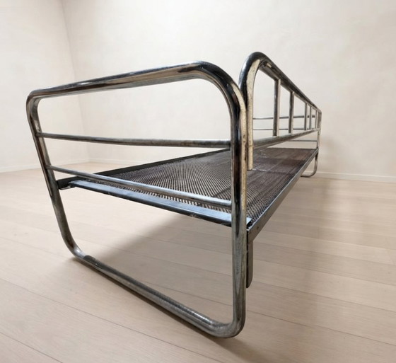Vintage Chrome Tubular Steel Daybed Frame, Mid-20th Century, Czechoslovakia, 190 × 86 × 67 cm – Sofa beds (photo 7 of 10)