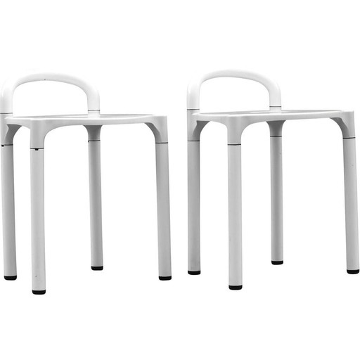 Paar Vintage-Hocker "polo" von Anna Castelli Ferrieri für Kartell