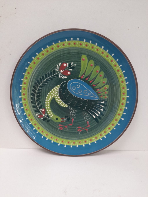 Folkloric Bird Wall Plate – wanddecoratie, Ceramic