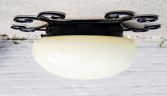 Image 1 of Sunburst Deckenleuchte Metall Opalin