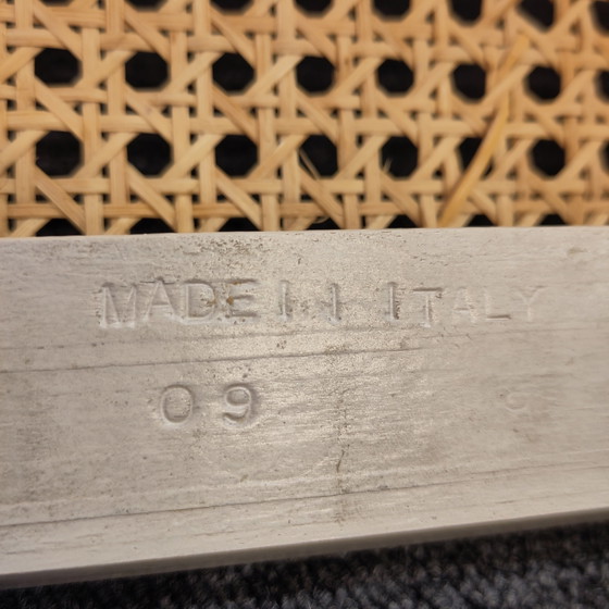 Set von zwei Cesca Webbing Stühlen – Esszimmerstühle, Metal, Rattan (photo 10 of 11)