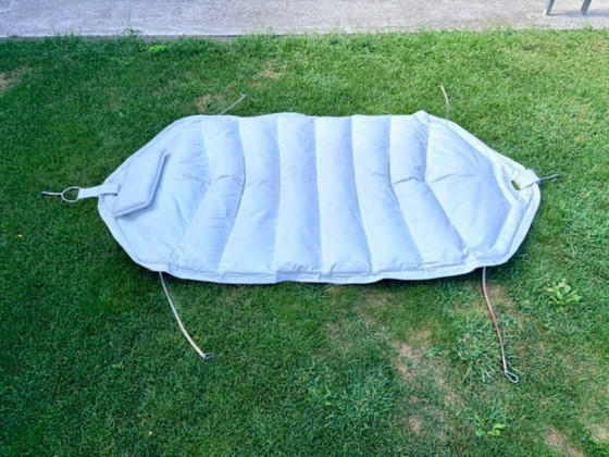Hangmat met aluminium standaard en dik gewatteerd kussen – Ligbed tuin, Polyester (photo 8 of 29)