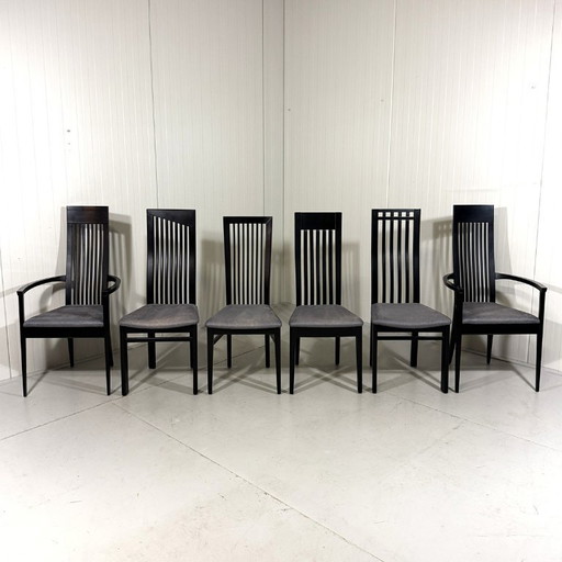 6 sedie da pranzo Tonon Italy di Wolf Schmidt Bandelow, anni '80
