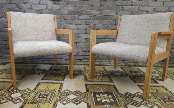 Image 1 of Paar bouclette wollen fauteuils 1970