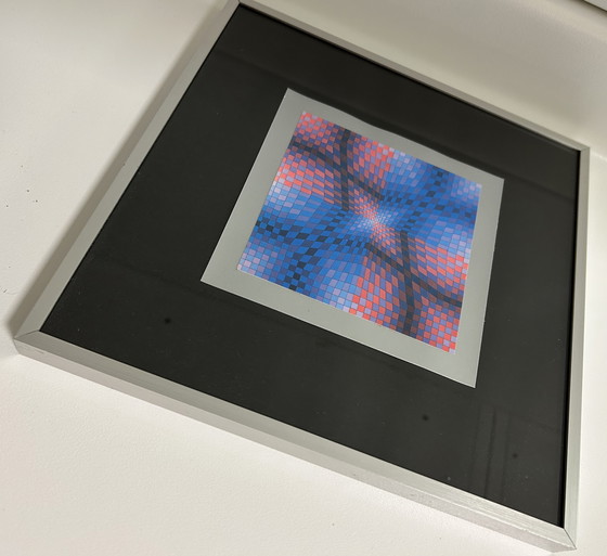 Image 1 of Victor Vasarely Op Art Vintage Print