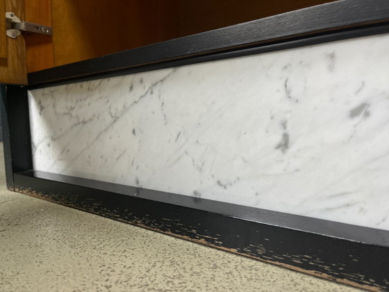 Image 1 of Black brutalist credenza, 1970s