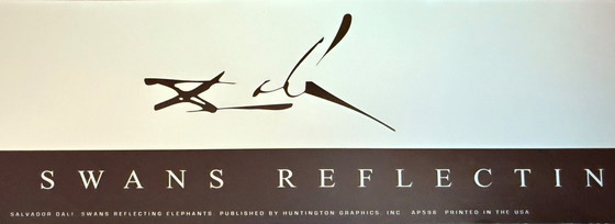 Image 1 of Salvador Dali: "Swans Reflecting Elephants, 1937". Offset Lithograph.