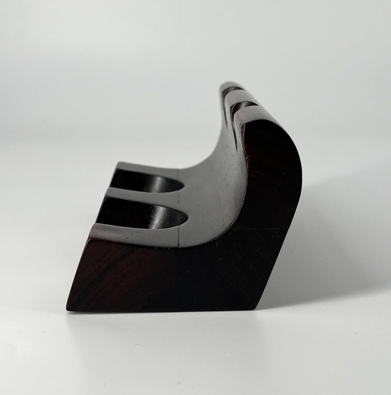 Image 1 of Porte-pipe Jean Gillon WoodArt MCM Mid Century Moderne Jacaranda Bois de rose