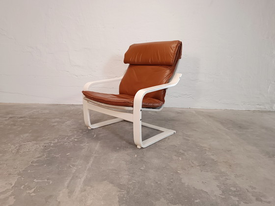 Image 1 of Noboru Nakamura cognac lederen fauteuil 