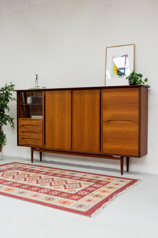 Vintage teak highboard sideboard Midcentury