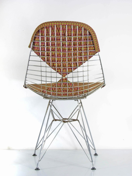 Eames DKR-2, Alexander Girard Drahtstuhl – Beistellstühle, Chrom, Mid Century Modern (photo 5 of 8)