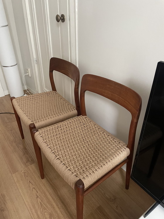Image 1 of Niels Otto Møller 75 chairs teak