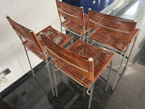 Image 1 of 4x Miss B Barstoelen Van Tito Agnoli - Pierantonio Bonacina