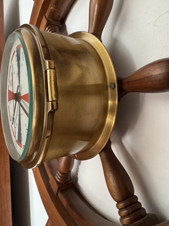 Horloge Murale Roue de Gouvernail – Leotromarin, Pendules, Wood (photo 5 of 6)