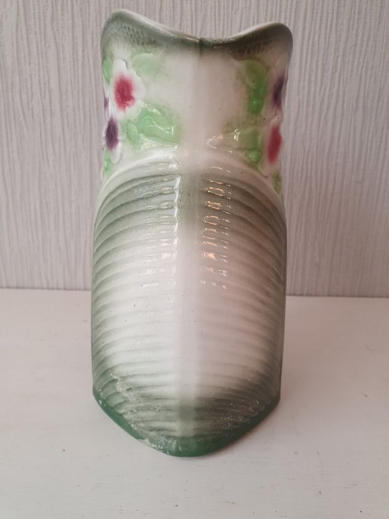 Majolica / Barbotine Can – A.M.C. Belgium – Art Nouveau – AMC Auguste Mouzin & Cie, Vases, Ceramic (photo 3 of 12)