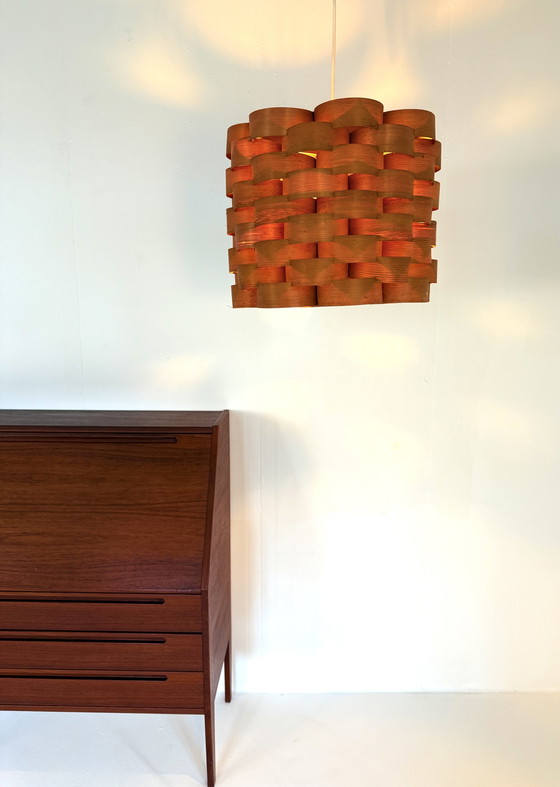 Image 1 of Vintage slatted pendant lamp, Hans Agne Jakobsson '60