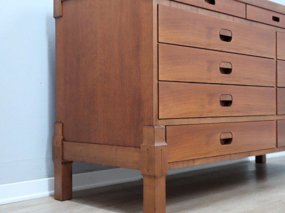 Image 1 of Italian Mid-Century Rationalist Walnut Multi-Drawer Sideboard 1970s