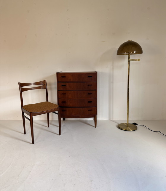 Image 1 of Lampada da terra a fungo in ottone vintage, Swisslamps anni '70