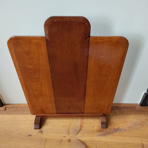 Kaminschutzgitter aus Holz im Art-Deco-Stil