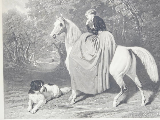 Naar Alfred de Dreux, Alleen op een bijeenkomst, 1858, Gravure – Litho's & Zeefdrukken (photo 10 of 15)