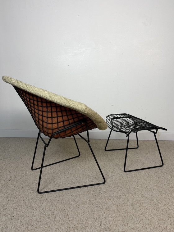 Image 1 of DIAMOND CHAIR & OTTOMAN HARRY BERTOIA POUR KNOLL