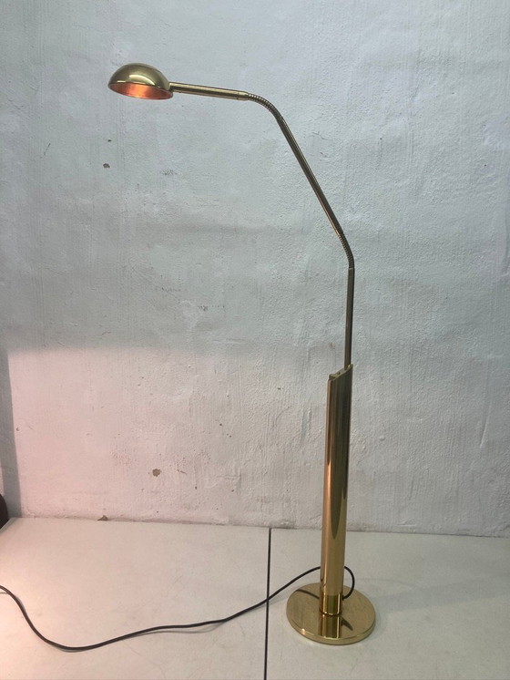Image 1 of Florian Schulz Yon vloerlamp in messing 70s 80s design