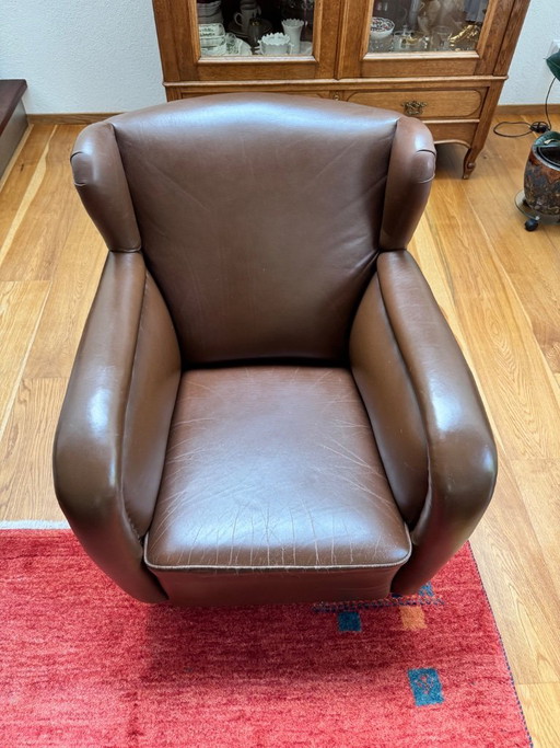 Leren vintage fauteuille