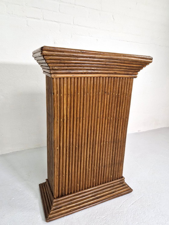 Image 1 of Pflanzenständer aus Weidengeflecht im Stil von Gabriella Crespi, 1970er Jahre