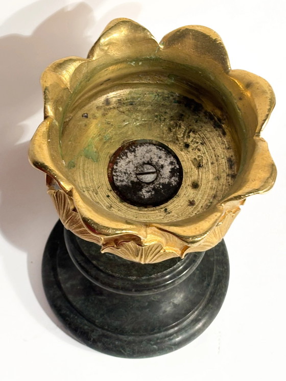 Candélabre Empire du XIXe siècle en bronze doré avec base en marbre – Objets déco, Marble (photo 5 of 6)