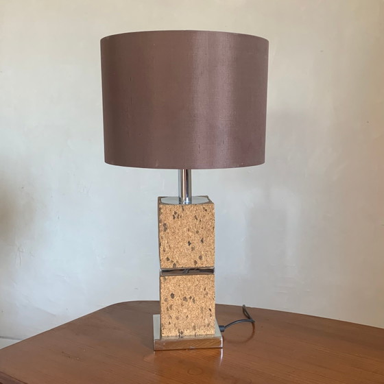 Lampada da tavolo vintage anni Settanta in cromo e sughero – Lampade da tavolo, Cork, Chrome (photo 6 of 7)