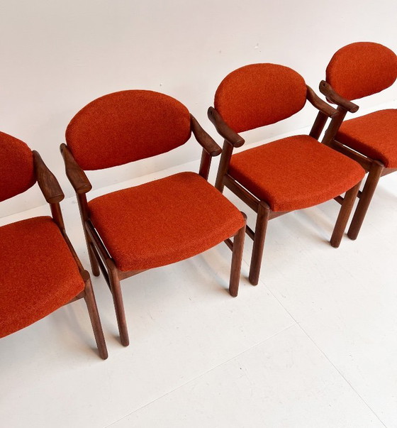 Image 1 of Satz neu bezogener dänischer Designstühle von Schou Anderson, 1960er Jahre