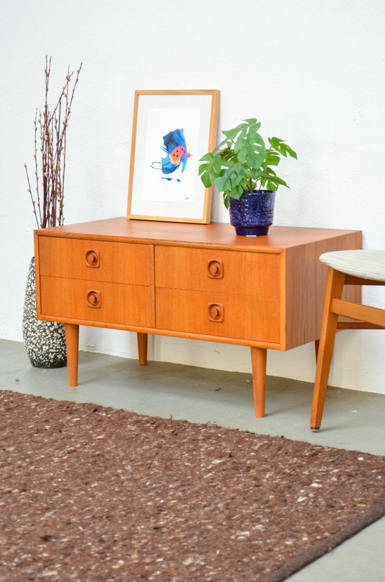 Image 1 of Vintage Chest of Drawers, Sideboard, Lowboard, Teak, Midcentury, 60s, 70s