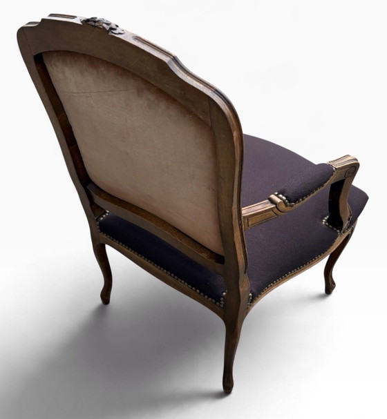 Sillón francés restaurado – Sillones, Textil, Terciopelo (photo 3 of 8)