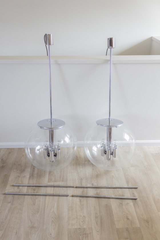 Image 1 of 1 of 2 XXL Glashütte Limburg pendant lamp - model 4105 - 1970s vintage