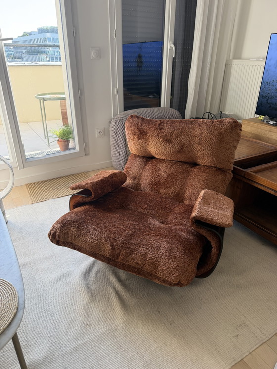Image 1 of Fauteuil ligne roset marsala koperfluweel