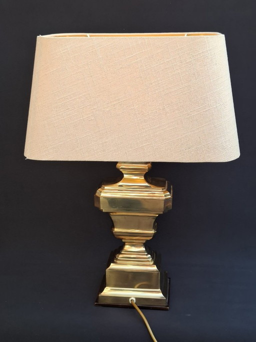 Vintage Italian Brass Table Lamp | 1950s