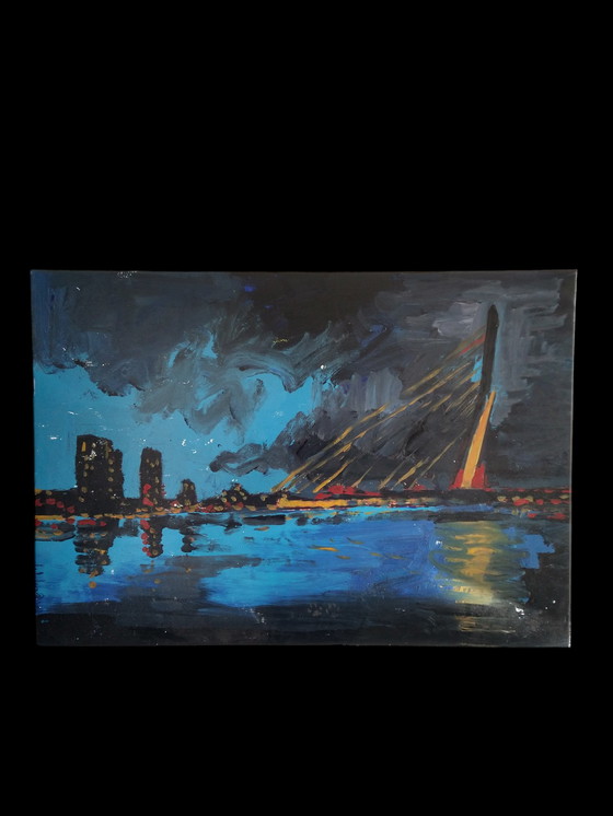 Image 1 of Rotterdamer Nacht Peter Klashorst Gemälde