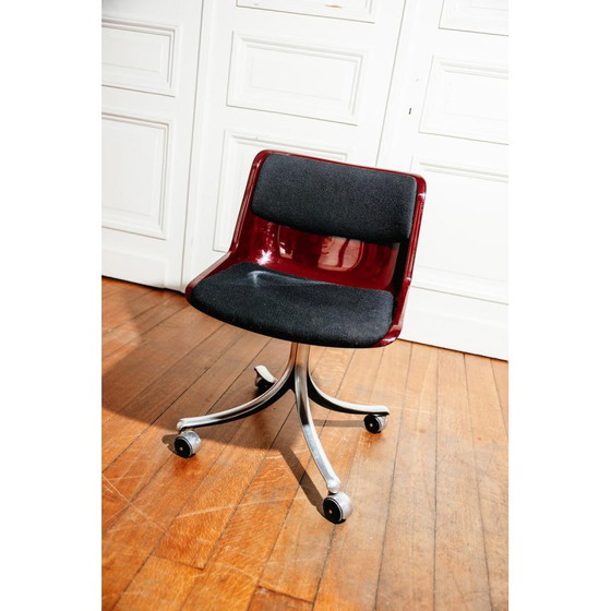 Fauteuil de bureau Modus par Osvaldo Borsani pour Tecno, Italie, 1980. – Chaises de bureau, Metal, Plastic (photo 3 of 9)