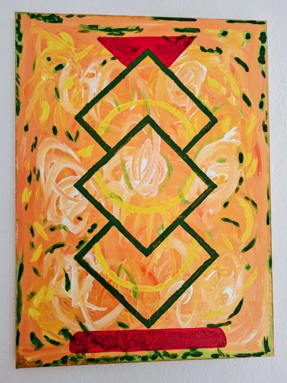 Image 1 of Enzo SAN MARCO - Totem Square - Artist's Painting