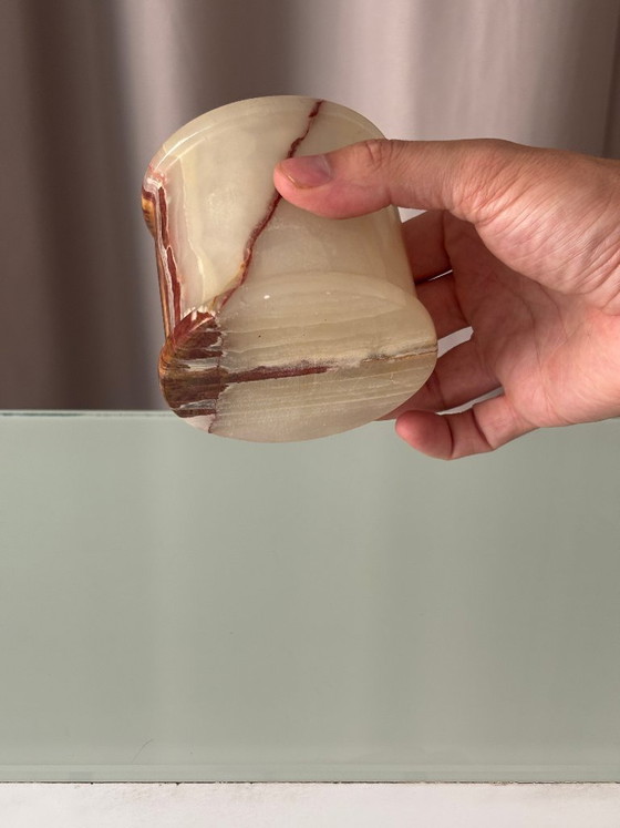 Vintage Onyx Cachepot / Pennenhouder – Decoratieve objecten, Stone (photo 4 of 7)