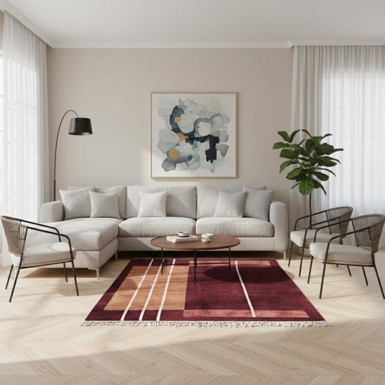 Image 1 of Tapis berbère tissé main authentique traditionnelle taille 200x300 cm