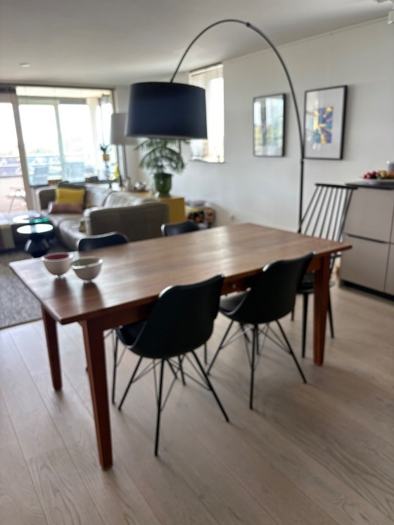 Image 1 of Massief kersenhouten eettafel met 2 lades