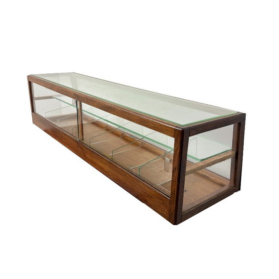 Vintage Winkelvitrine van ESMÉ, Vitrinekasten, Hout, Glas, Bruin (foto 11 van 14)