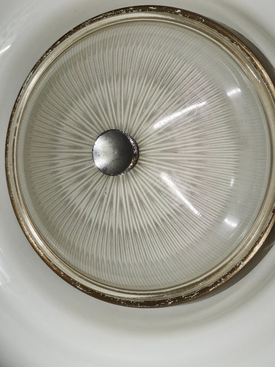 Lampada da tavolo italiana Space Age in vetro bianco anni '70 – Lampade da tavolo, Metallo (photo 6 of 9)