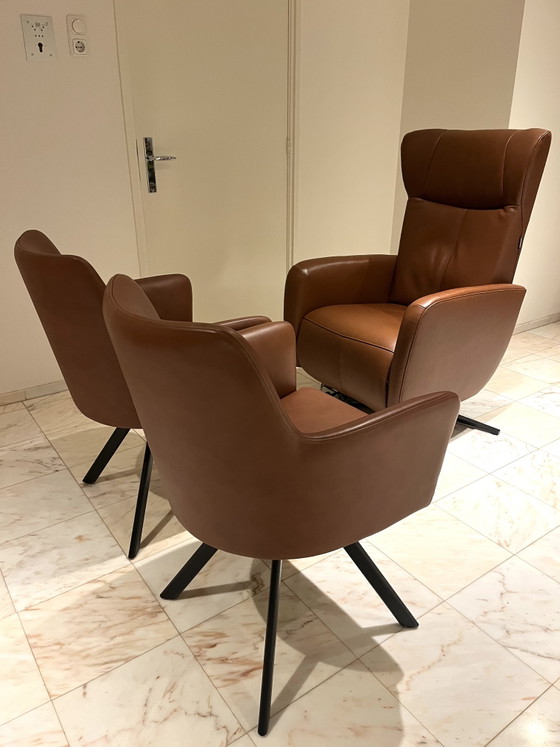 2x Prominent Bijzetfauteuil D-100 – Leather, Metal (photo 5 of 10)