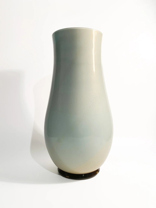 Venini Murano Glasvase, Tomaso Buzzi Neuauflage, 1988