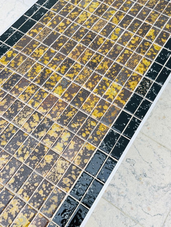 Image 1 of Salontafel in jaren 70-design, metallic keramiek