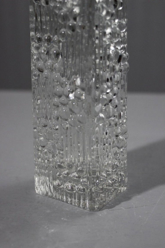 Image 1 of Vaso di cristallo vintage decorato in stile Bubble Frantisek Peceny Sklo Union anni '70